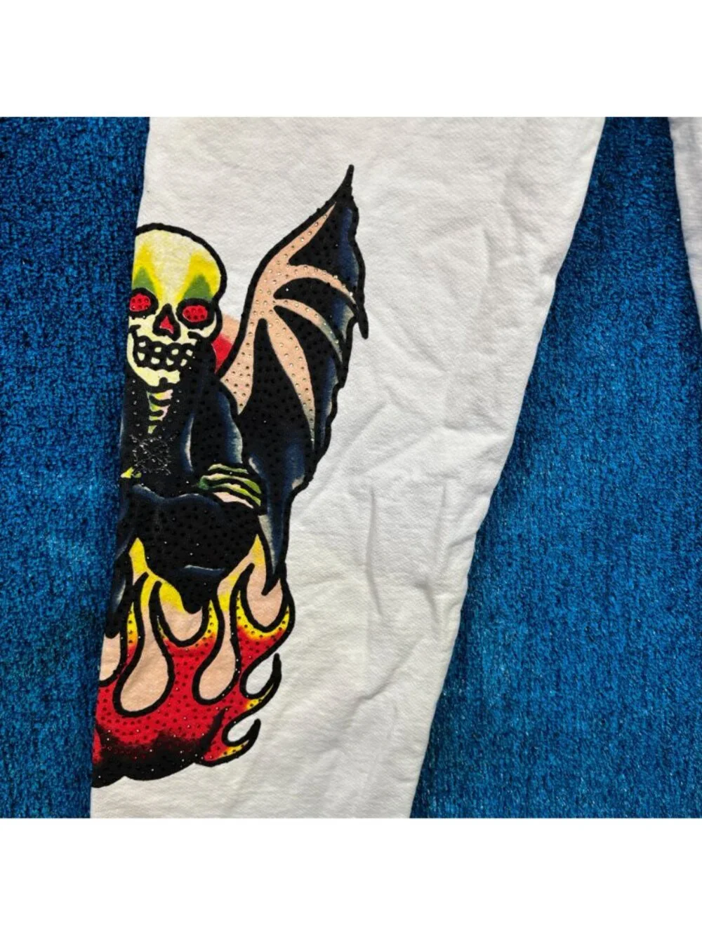 Ed Hardy by Ken Carson Xman Mens Rhinestone Baggy Joggers XL